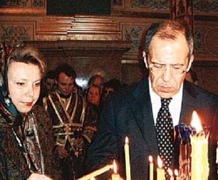 Сергей лавров с женой