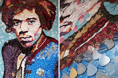Мозаичный портрет Джимми Хендрикса
