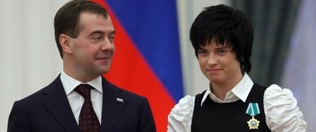 Светлана Слепцова и Дмитрий Медведев