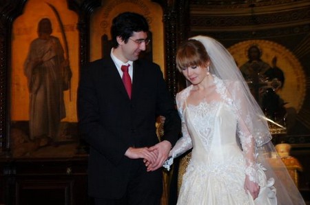 Шахматист Владимир Крамник с женой