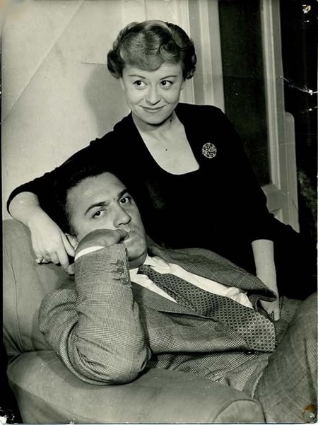 Федерико Феллини с женой Джельеттой Римини